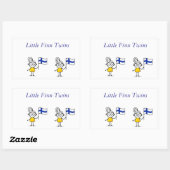 Kleine finnische Girl Twins Stickers (Blatt)