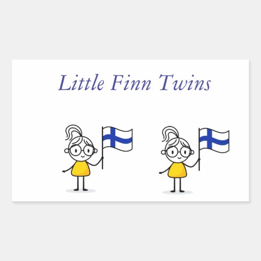Kleine finnische Girl Twins Stickers (Vorderseite)