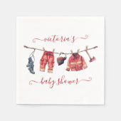 Kleine Firefighter Baby Duschkabine Serviette (Vorderseite)