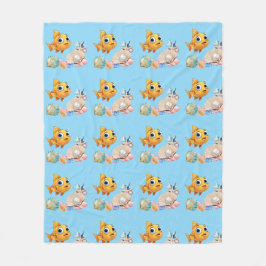 Kleine Fisch-Flanelldecke Fleecedecke