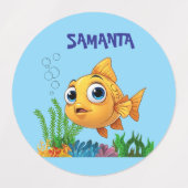 Kleine Fisch wasserdichte Etiketten (Design 2)