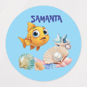 Kleine Fisch wasserdichte Etiketten (Design 1)