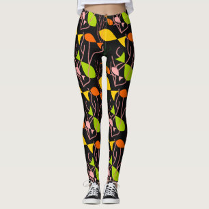 Kleine Fische im Wasser - Licht auf schwarz Leggings