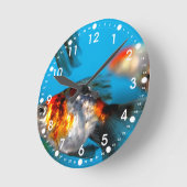 Kleine Fische Runde Wanduhr (Winkel)