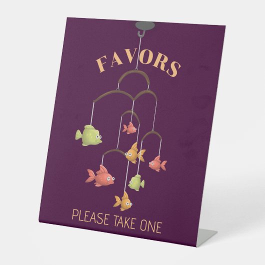 Kleine Fish Crimson Baby Duwer Favoriten Sockelschild (Vorderseite)