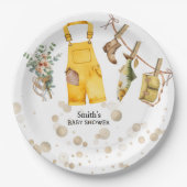 Kleine Fisherman Babydusche Pappteller (Vorderseite)