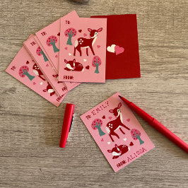 Kleine, flache Valentinstag-Karte mit Niedlichem H Begleitkarte