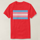 Kleine Flagge Subtle Trans Prix Transgender Rights T-Shirt (Design vorne)