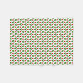 Kleine Fleecedecke mit roten Tulpenmuster-Blume (Vorderseite (Horizontal))