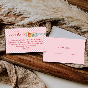 Kleine Fleischbällchen-Anzeige Dusche Rosa Babypar Begleitkarte