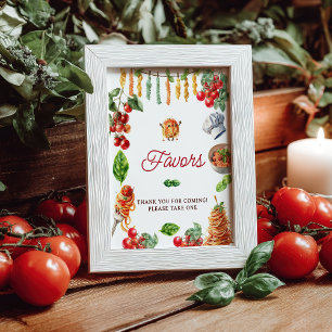 Kleine Fleischbällchen-Pasta-Baby-Party-Geschenke Poster