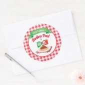 Kleine FLEISCHKÜGELCHEN 1. GEBURTSTAG  Runder Aufkleber (Umschlag)