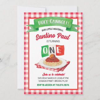 Kleine FLEISCHKÜGELCHEN 1. GEBURTSTAGSEINLADUNG  Einladung