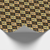 Kleine Fleur-de-Lis-Fliese Geschenkpapier (Ecke)