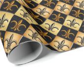 Kleine Fleur-de-Lis-Fliese Geschenkpapier (Rolleneckpunkt)