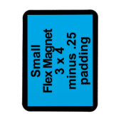 Kleine Flex-Magnet-Vorlage Horizontal passt schwar Magnet (Vertikal)