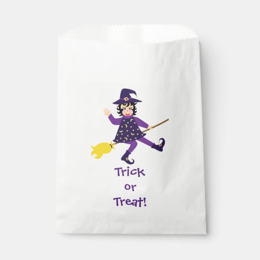 Kleine fliegende Hexe Geschenktütchen (Vorderseite)