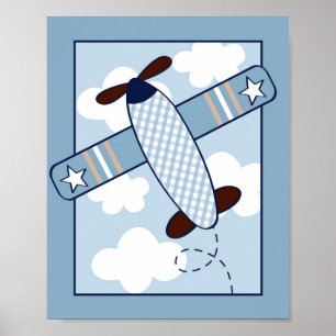 Kleine Flieger Flugzeug Kinderzimmer Wandkunst Dru Poster