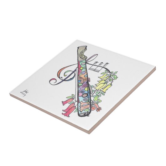 kleine Fliese:  Flöte Fliese (Seite)