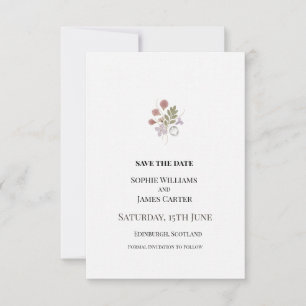 Kleine florale Hochzeit Save The Date