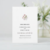 Kleine florale Hochzeit Save The Date (Stehend Vorderseite)