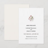 Kleine florale Hochzeit Save The Date (Vorne/Hinten)