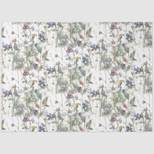 Kleine Florals Dekoupage Tissue Seidenpapier (Vorderseite)