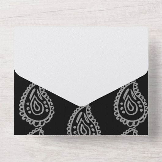 Kleine Foil Card All In One Einladung (Rückseite)