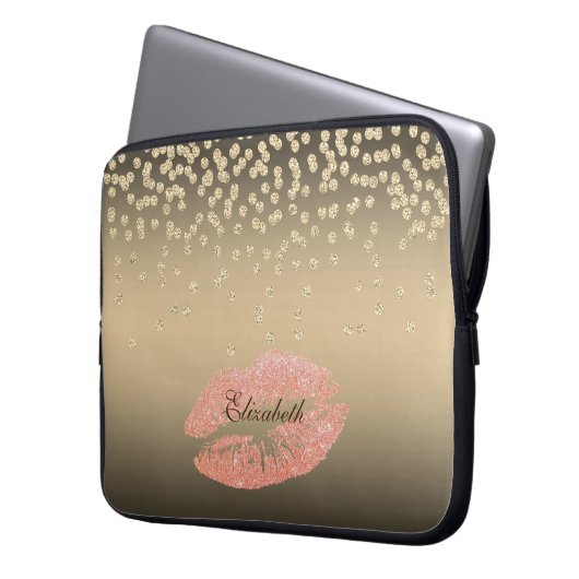 Kleine Foil-Confetty oder Diamant, Lippen Personal Laptopschutzhülle (Vorderseite Links)