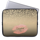 Kleine Foil-Confetty oder Diamant, Lippen Personal Laptopschutzhülle (Vorderseite)
