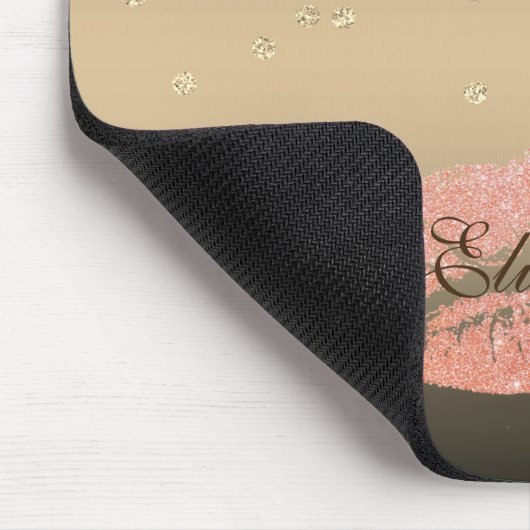 Kleine Foil-Confetty oder Diamant, Lippen Personal Mousepad (Ecke)