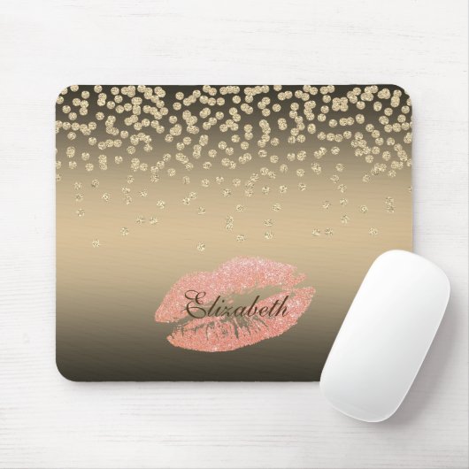 Kleine Foil-Confetty oder Diamant, Lippen Personal Mousepad (Mit Mouse)
