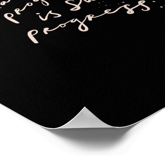 Kleine Fortschritte - positives Zitat Poster (Ecke)