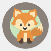Kleine Fox-Waldhühner Runder Aufkleber (Vorderseite)