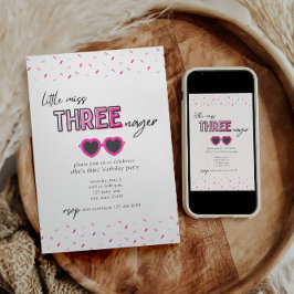 Kleine Frau Drohenager 3. Geburtstagseinladung Einladung