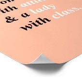 Kleine Frau zitiert. Girlangiposter Poster (Ecke)