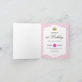 Kleine Frau zum Geburtstag nach der Einladung (Innenseite)