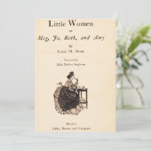 Kleine Frauen Vintage Note Card Dankeskarte (Stehend Vorderseite)