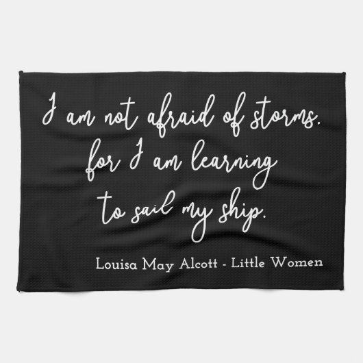 Kleine Frauen Zitat I - Handwriting Style Geschirrtuch (Horizontal)