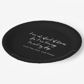 Kleine Frauen Zitat I - Handwriting Style Pappteller (Schrägansicht)