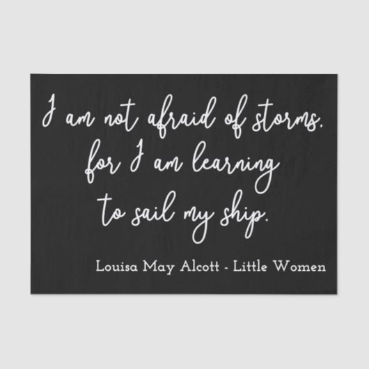 Kleine Frauen Zitat I - Handwriting Style Seidenpapier (Vorderseite)