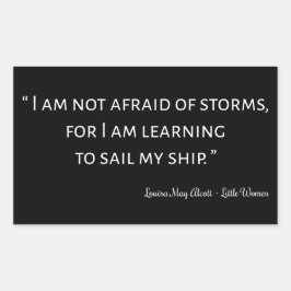 Kleine Frauen Zitat I - Klassischer Stil Rechteckiger Aufkleber