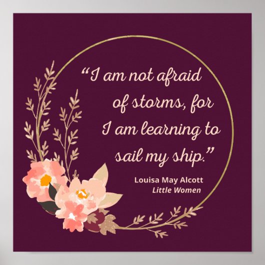 Kleine Frauen Zitat I - Niedlicher Stil Poster (Vorne)