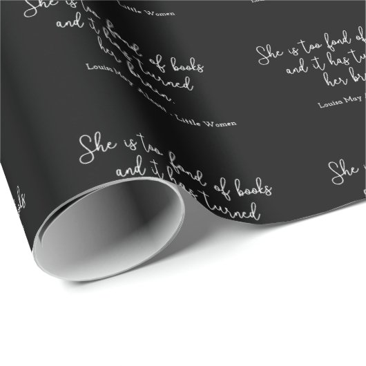 Kleine Frauen Zitat II - Handschriftenstil Geschenkpapier (Rolleneckpunkt)