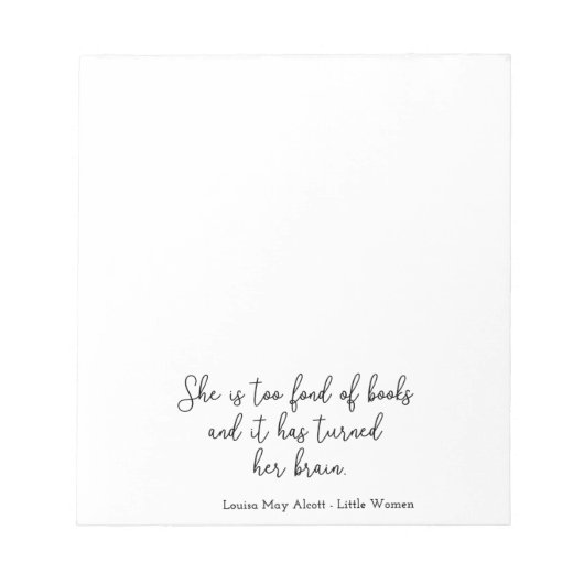 Kleine Frauen Zitat II - Handschriftenstil Notizblock (Vorderseite)