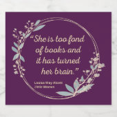 Kleine Frauen Zitat II - Niedlicher Stil Schaumweinetikett (Einzelnes Label)