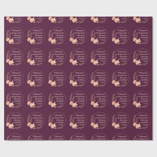 Kleine Frauen Zitat IV - Niedlicher Stil Geschenkpapier (Flach)