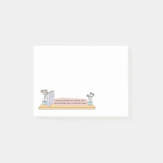 Kleine Frauen zitieren Nachhinweise Post-it Klebezettel (Vorderseite)