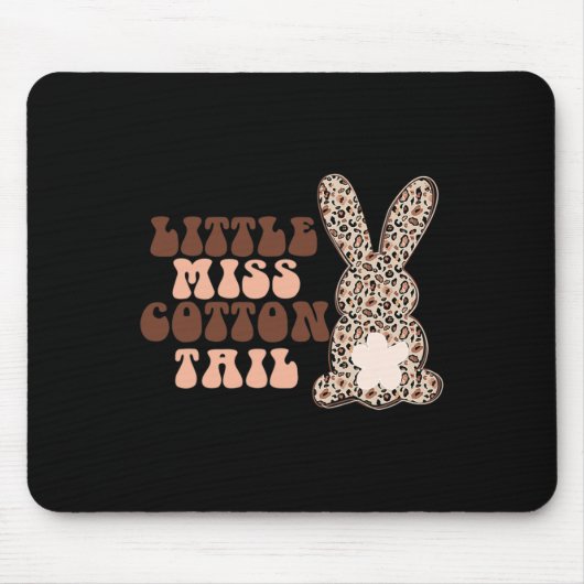 Kleine Fräulein Baumwollschwanz Leopard Gepard Süß Mousepad (Vorne)