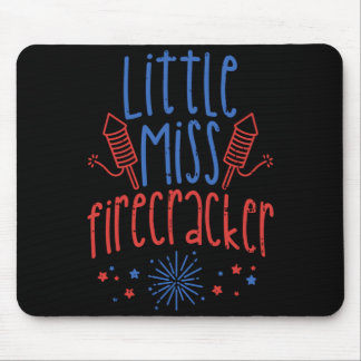 Kleine Fräulein Feuerwerker Lustiger 4. Juli Patri Mousepad